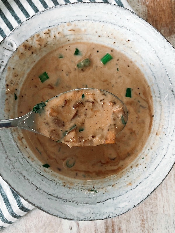 Healthier and creamier homemade cream of mushroom soup! Absolutely satisfying! Gluten free and delicious!