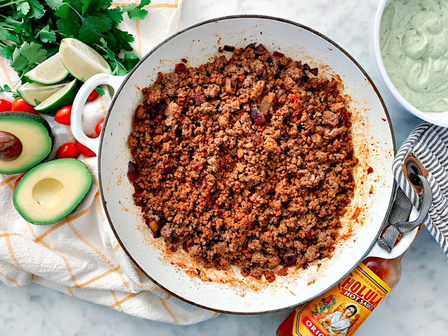Unbelievably flavorful, quick homemade taco meat! Comes together in less than 30 minutes and is paleo!