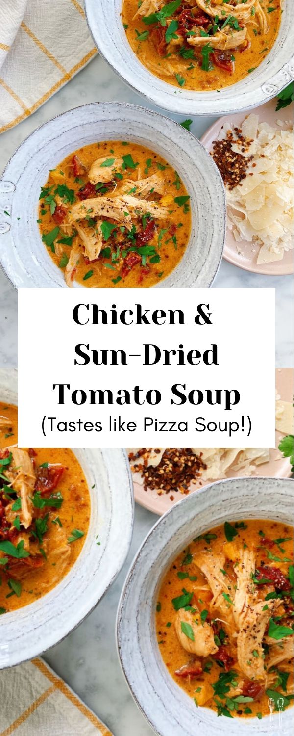This soup tastes like PIZZA! Bursting with flavor, real ingredients! And it comes together in under 20 minutes!